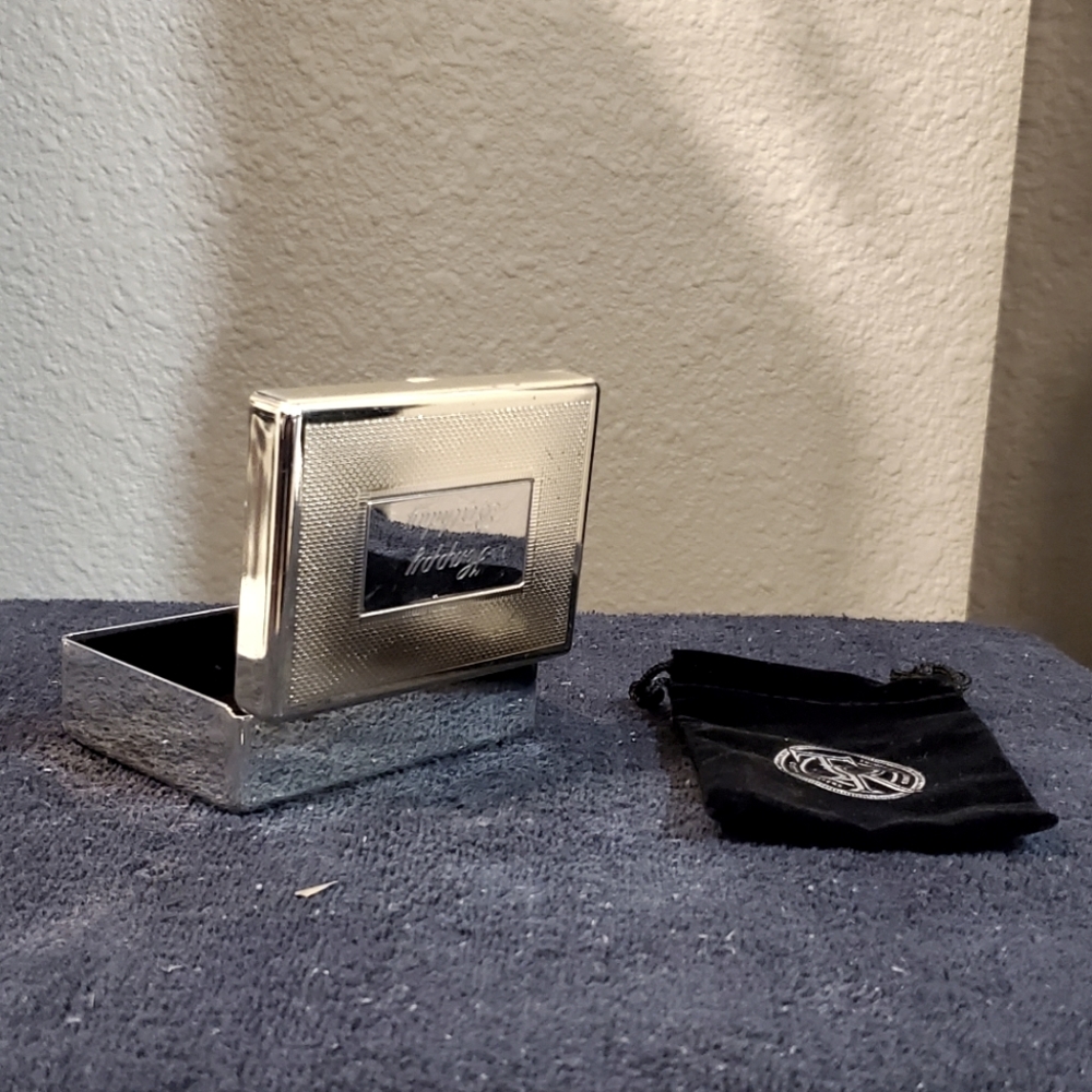 Things Remembered Silver Plated "Happy Birthday" engraved Trinket Box